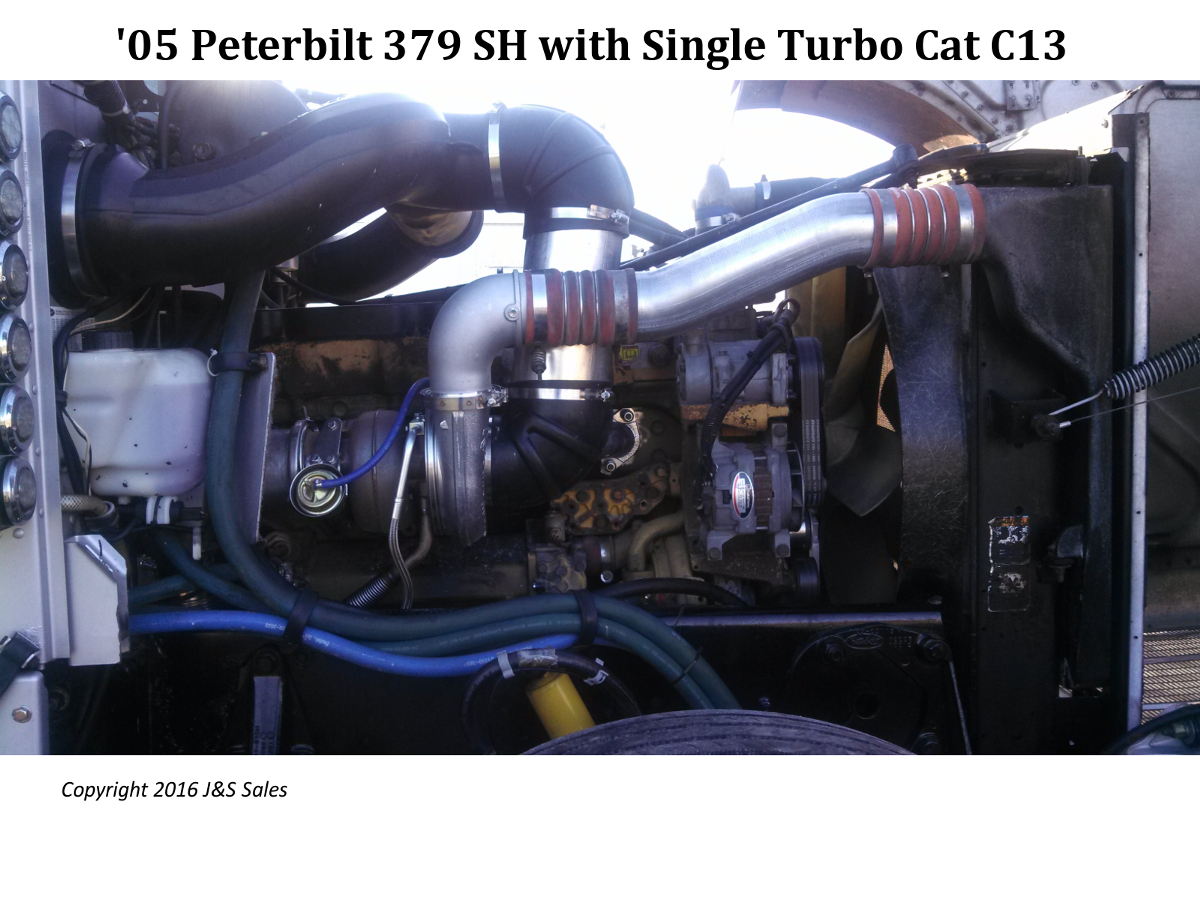 Peterbilt 379 Cat C13 Single Turbo Conversion