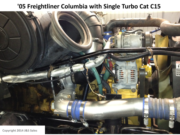 Freightliner Columbia Cat C15 Single Turbo Conversion