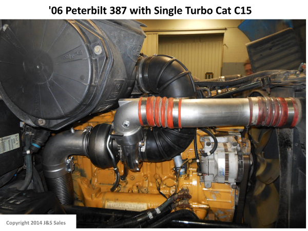 Peterbilt 387 Cat C15 Single Turbo Conversion